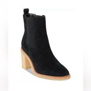 Ralph Lauren Marianna Chelsea black water resistant leather ankle booties NWOB